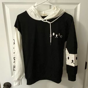 Cat Hoodie Sweatshirt NWOT